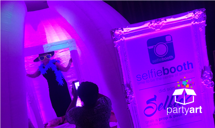 Selfie booth event hire