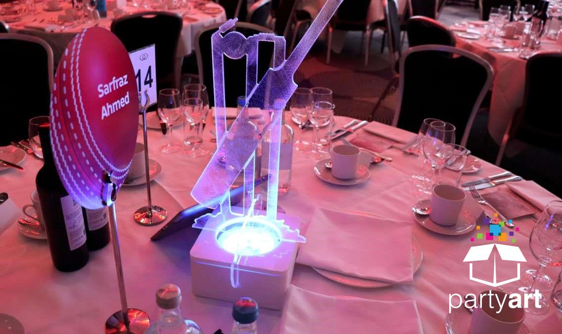 cricket led table centres