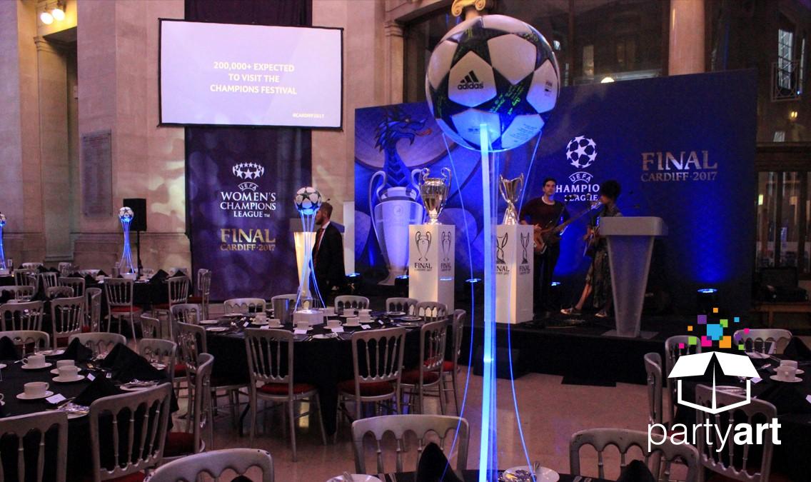 Football LED centrepieces