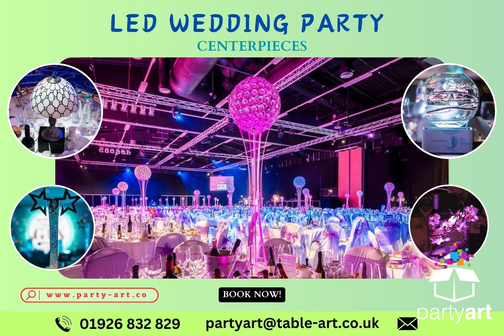 LED Wedding Party Centerpieces